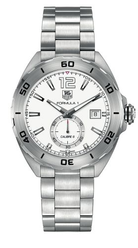 TAG Heuer Formula 1 Calibre 6 43 Stainless Steel / White / Bracelet